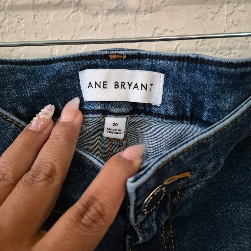 Lane Bryant Flex Magic Waistband Pedal Pusher Jeans 20 Blue Denim Cropped - Picture 2 of 8
